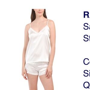 RACHEL ZOE Satin Camisole Set Lace Detail White Ivory. Wedding photos. Worn once